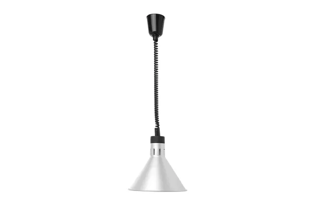 Lampa do podgrzewania potraw wisząca, stożkowa, srebrny, 230V/250W, ⌀275x250mm HENDI 273869