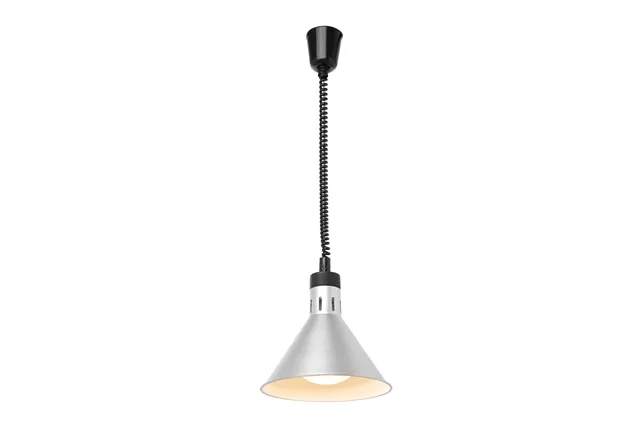 Lampa do podgrzewania potraw wisząca, stożkowa, srebrny, 230V/250W, ⌀275x250mm HENDI 273869