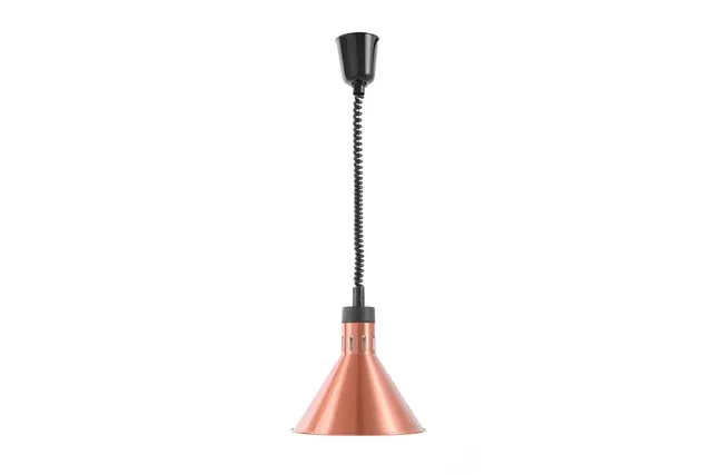 Lampa do podgrzewania potraw wisząca, stożkowa, miedziany, 230V/250W, ⌀275x250mm HENDI 273876
