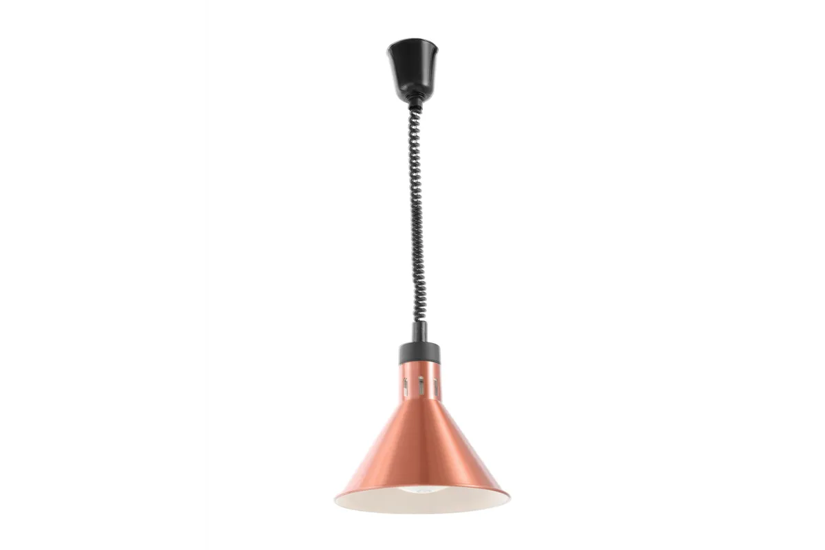 Lampa do podgrzewania potraw wisząca, stożkowa, miedziany, 230V/250W, ⌀275x250mm HENDI 273876