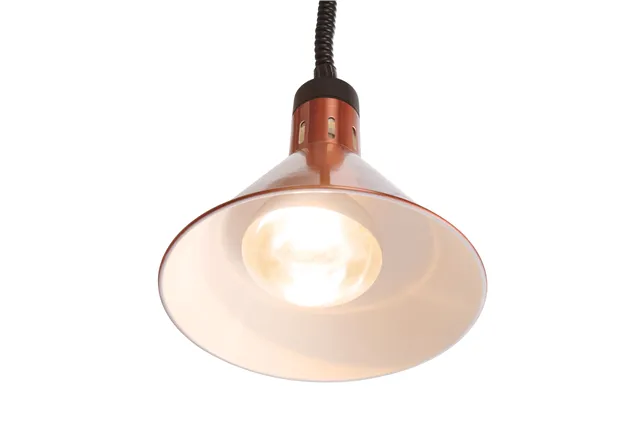 Lampa do podgrzewania potraw wisząca, stożkowa, miedziany, 230V/250W, ⌀275x250mm HENDI 273876