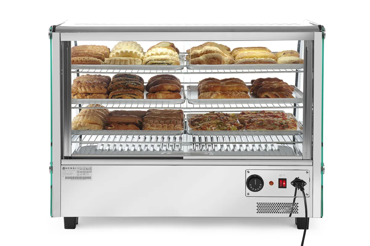 Witryna grzewcza nastawna, 160 litrów, 230V/1500W, 885x570x680mm HENDI 233733