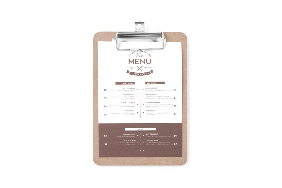 Podkładka pod kartę menu, 125x180mm HENDI 664179