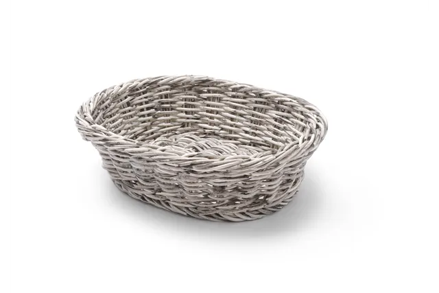 Koszyk owalny, jasnoszary, 250x190x65mm HENDI 426616