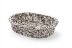 Koszyk owalny, jasnoszary, 320x230x70mm HENDI 426647