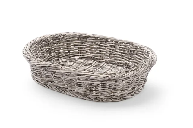 Koszyk owalny, jasnoszary, 320x230x70mm HENDI 426647
