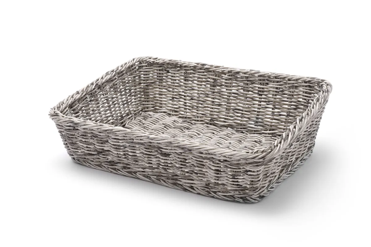 Kosz skośny prostokątny, jasnoszary, 400x300x120mm HENDI 426661