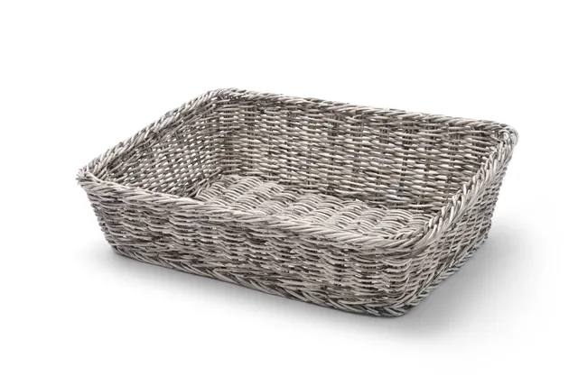 Kosz skośny prostokątny, jasnoszary, 400x300x120mm HENDI 426661