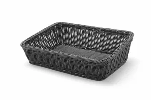 Kosz skośny prostokątny, czarny, 400x300x120mm HENDI 426678