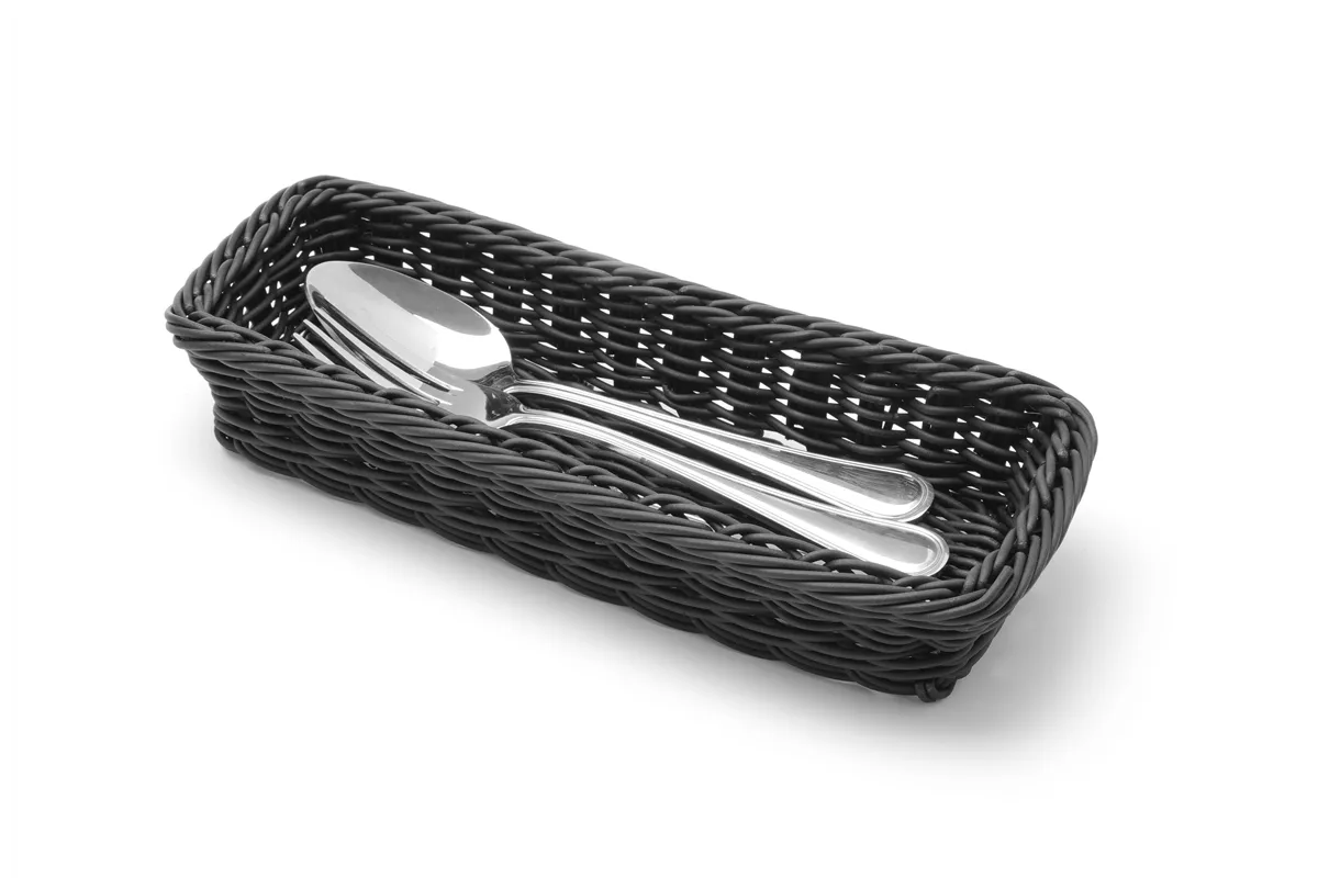 Koszyk na sztućce, czarny, 270x100x45mm HENDI 426098