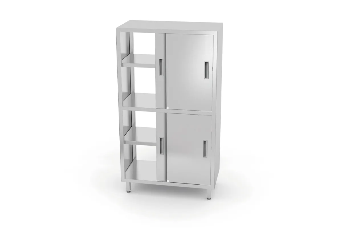 Szafa przelotowa z przegrodą i drzwiami suwanymi – skręcana, Kitchen Line, 800x500x1800mm HENDI 811634
