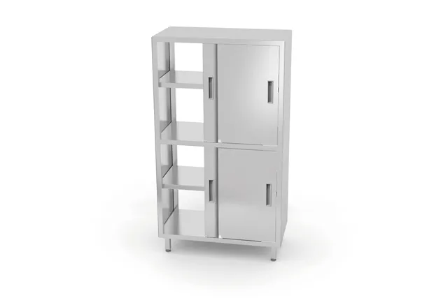 Szafa przelotowa z przegrodą i drzwiami suwanymi – skręcana, Kitchen Line, 800x500x1800mm HENDI 811634