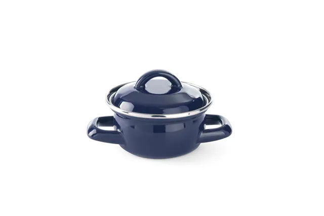Garnek do zup i sosów z pokrywką, 0,3L, niebieski, ⌀115x90mm HENDI 625804