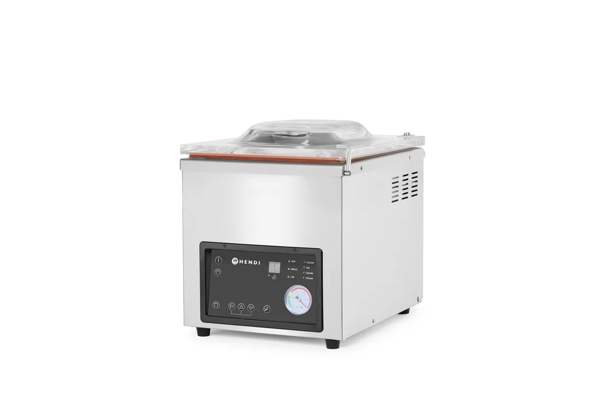 Pakowarka próżniowa - komorowa, Profi Line, listwa zgrzewająca 350 mm, 230V/750W, 450x555x480mm HENDI 975275