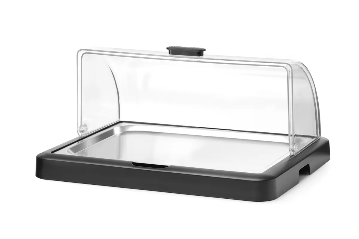 Pojedyncza witrynka chłodząca roll-top Duo UNIQ Pojedyncza czarny 460x355x220 Prostokątny HENDI 871805