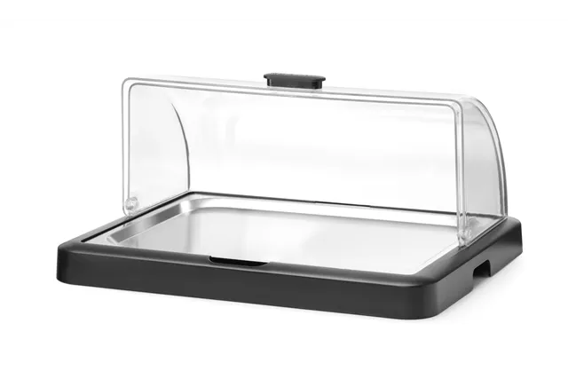 Pojedyncza witrynka chłodząca roll-top Duo UNIQ Pojedyncza czarny 460x355x220 Prostokątny HENDI 871805