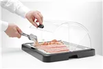 Pojedyncza witrynka chłodząca roll-top Duo UNIQ Pojedyncza czarny 460x355x220 Prostokątny HENDI 871805