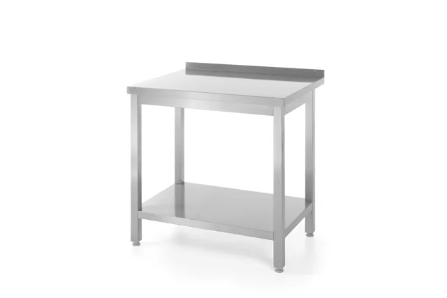 Stół przyścienny z półką – skręcany, głębokość 600 mm, Profi Line, 800x600x850 mm, 800x600x850mm HENDI 811450