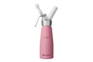 Syfon do bitej śmietany, 0,5L, Pastelowy różowy, ⌀80x260mm HENDI 975886