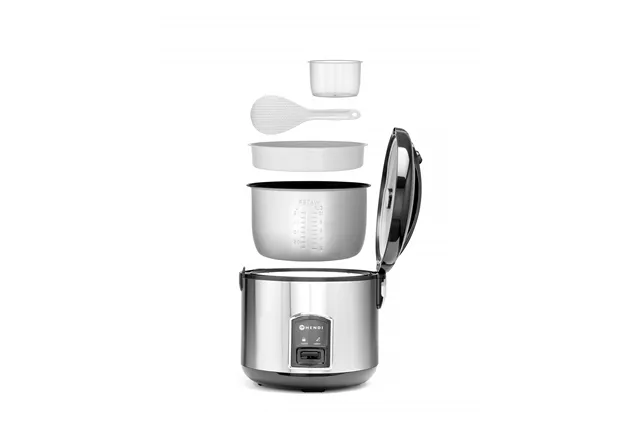 Urządzenie do gotowania ryżu i kaszy z funkcją gotowania na parze, 1,8 l, Profi Line, 1,8L, 230V/700W, ⌀280x285mm HENDI 240410