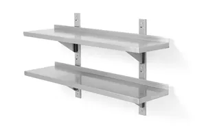 Półka wisząca przestawna, podwójna, z 2 konsolami, 1000x300x600mm HENDI 811726