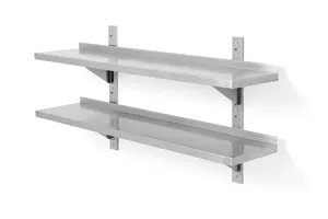 Półka wisząca przestawna, podwójna, z 2 konsolami, 1200x300x600mm HENDI 811733