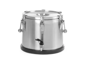 Termos do transportu żywności – z kranem, Profi Line, 15L, srebrny, ⌀330x280mm HENDI 710135