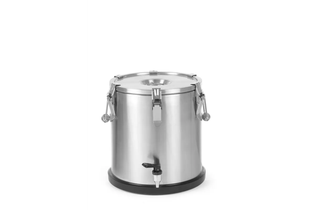 Termos do transportu żywności – z kranem, Profi Line, 20L, srebrny, ⌀330x360mm HENDI 710227