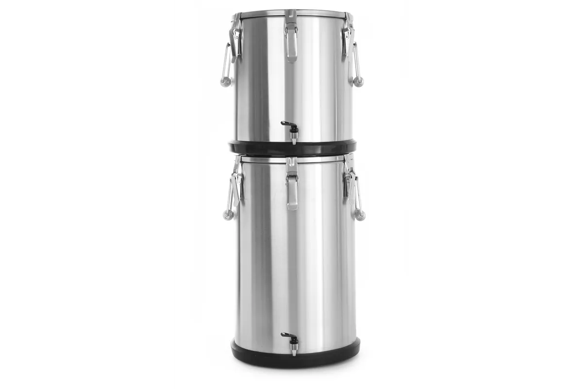 Termos do transportu żywności – z kranem, Profi Line, 20L, srebrny, ⌀330x360mm HENDI 710227