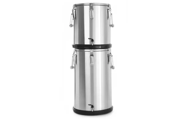 Termos do transportu żywności – z kranem, Profi Line, 20L, srebrny, ⌀330x360mm HENDI 710227