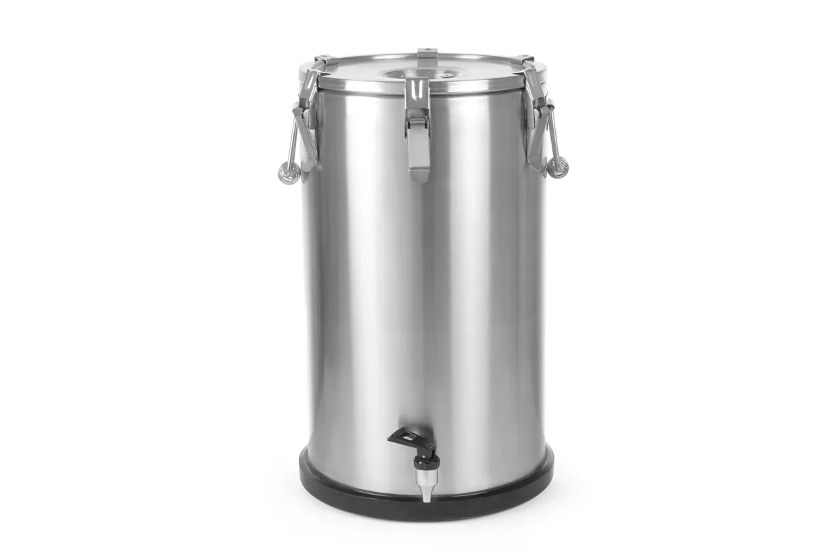 Termos do transportu żywności – z kranem, Profi Line, 35L, srebrny, ⌀330x570mm HENDI 710326