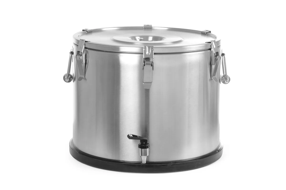 Termos do transportu żywności – z kranem, Profi Line, 50L, srebrny, ⌀480x380mm HENDI 710333