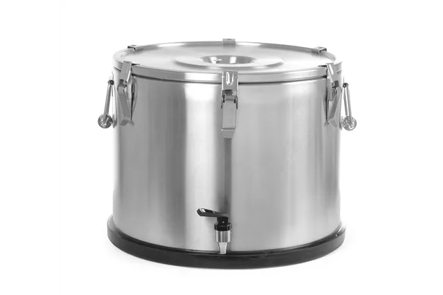 Termos do transportu żywności – z kranem, Profi Line, 50L, srebrny, ⌀480x380mm HENDI 710333