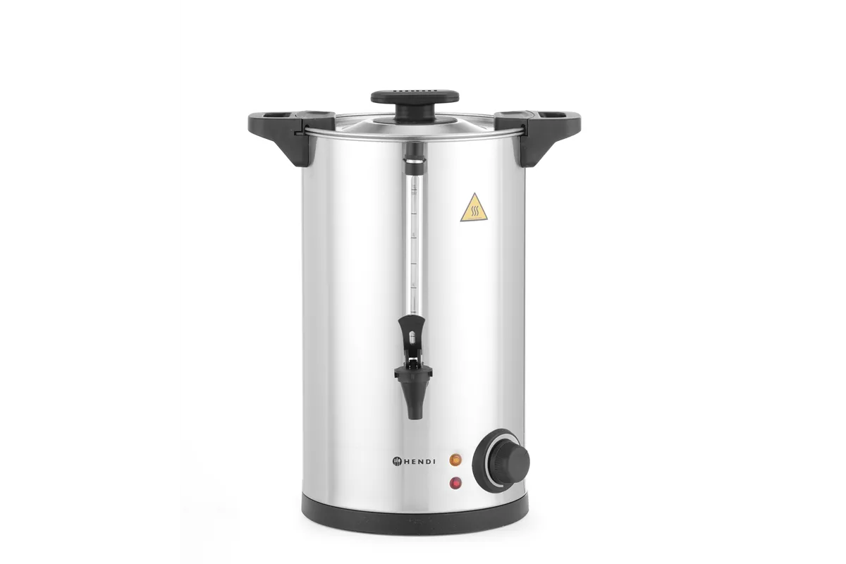 Warnik do wody o pojedynczych ściankach, Ok. 65 filiżanek w 40 min., 10L, 220-240V/1500W, 340x315x430mm HENDI 211137