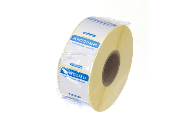 Etykiety Food Safety na każdy dzień tygodnia – wielorazowe, Poniedziałek, niebieski, 1000 szt., 25x25mm HENDI 850077