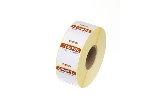 Etykiety Food Safety na każdy dzień tygodnia – wielorazowe, Czwartek, brązowy, 1000 szt., 25x25mm HENDI 850107