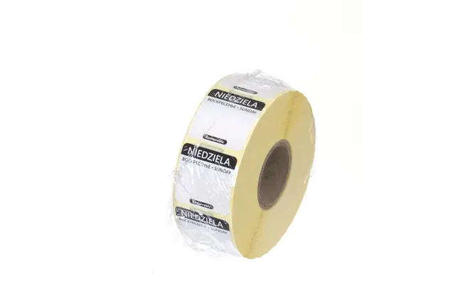 Etykiety Food Safety na każdy dzień tygodnia – wielorazowe, Niedziela, czarny, 1000 szt., 25x25mm HENDI 850138