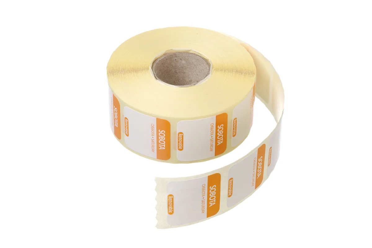 Etykiety Food Safety na każdy dzień tygodnia – wielorazowe, Sobota, pomarańczowy, 1000 szt., 25x25mm HENDI 850121