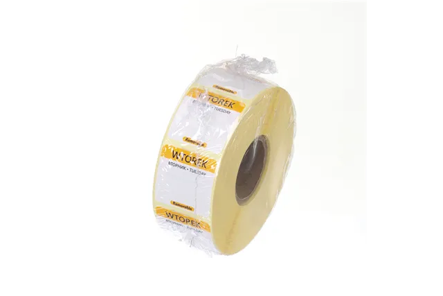 Etykiety Food Safety na każdy dzień tygodnia – wielorazowe, Wtorek, żółty, 1000 szt., 25x25mm HENDI 850084