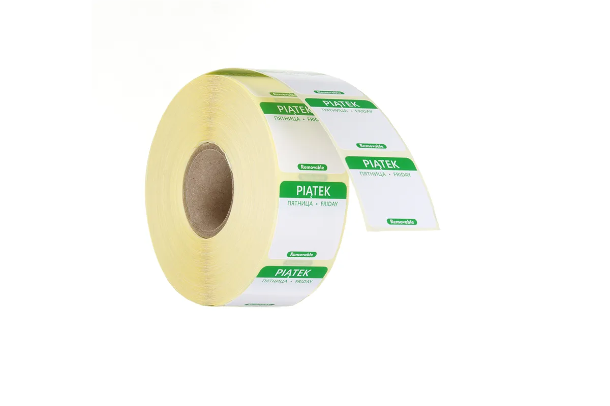 Etykiety Food Safety na każdy dzień tygodnia – wielorazowe, Piątek, zielony, 1000 szt., 25x25mm HENDI 850114