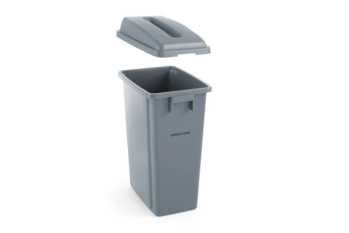 Pokrywa z otworem do kontenera prostokątnego 60 l, otwór prostokątny, jasnoszary, 660x470x30mm HENDI 691144