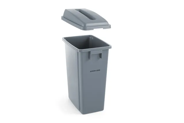 Pokrywa z otworem do kontenera prostokątnego 60 l, otwór prostokątny, jasnoszary, 660x470x30mm HENDI 691144