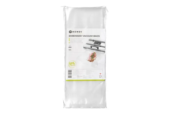 Worki moletowane do gotowania sous vide, do pakowarek listwowych i komorowych, 100 szt., 150x400mm HENDI 971420