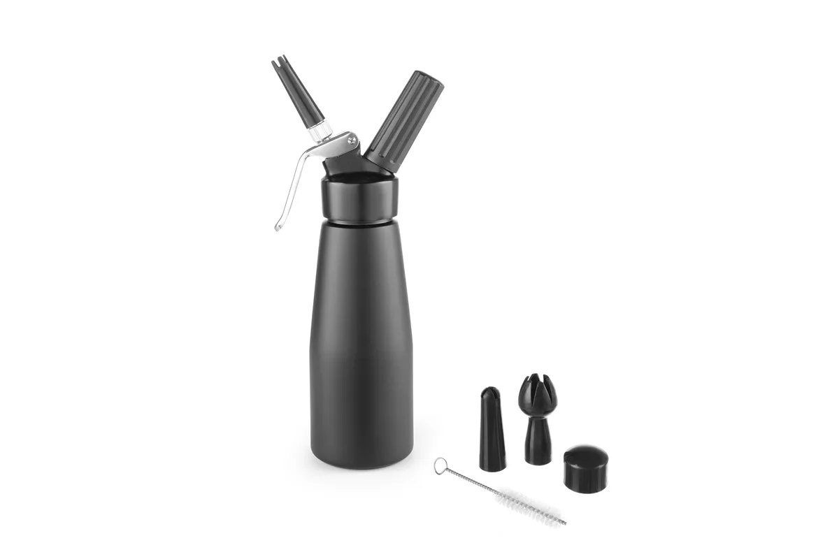 Syfon do bitej śmietany, Kitchen Line, 0,5L, czarny, ⌀80x260mm HENDI 588420