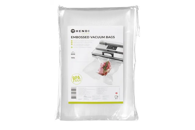Worki moletowane do gotowania sous vide, do pakowarek listwowych i komorowych, 100 szt., 200x300mm HENDI 971406