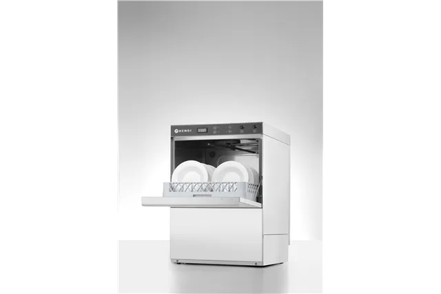 Zmywarka do naczyń 50x50 – sterowana elektromechanicznie, z dozownikiem detergentu, 230V/3600W, 600x570x830mm HENDI 230237