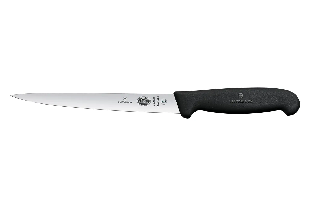 Nóż do filetowania, czarny, 310mm Victorinox 5.3813.18