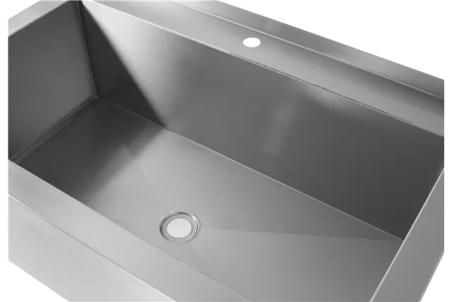 Stół z basenem – spawany, jednokomorowy, głębokość 700 mm, wysokość komory 300 mm, Profi Line, 1000x700x850mm HENDI 812860