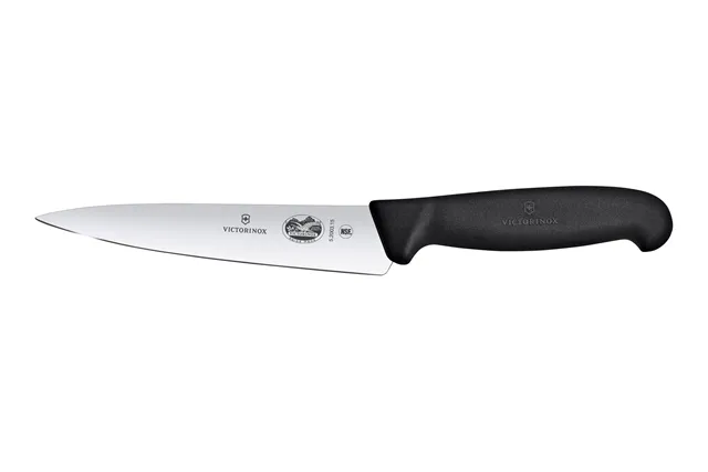 Nóż kuchenny z szerokim ostrzem, czarny, 284mm Victorinox 5.2003.15