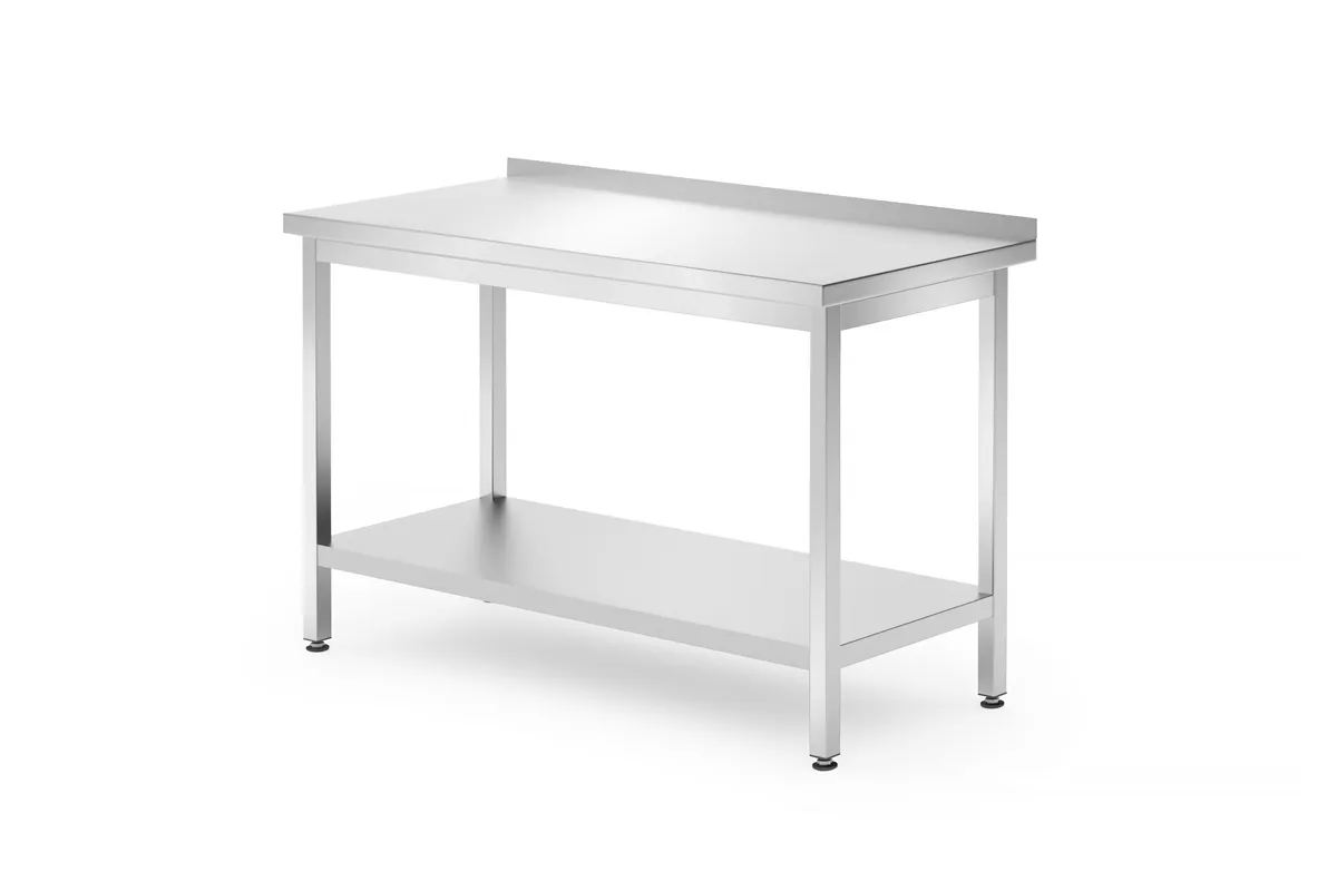 Stół przyścienny z półką – skręcany, głębokość 700 mm, Profi Line, 1200x700x850 mm, 1200x700x850mm HENDI 812730
